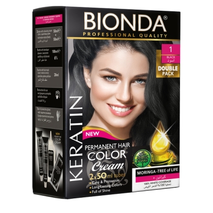 Боя за коса BIONDA Professional 2 x 50ml - 1 Черен