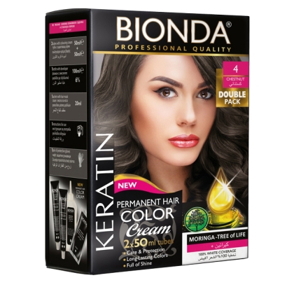 Боя за коса BIONDA Professional  2 x 50ml - 4 Кестеняв