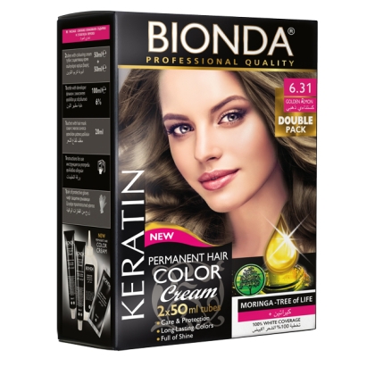 Боя за коса BIONDA Professional 2 x 50ml - 6.31 Златен кестен