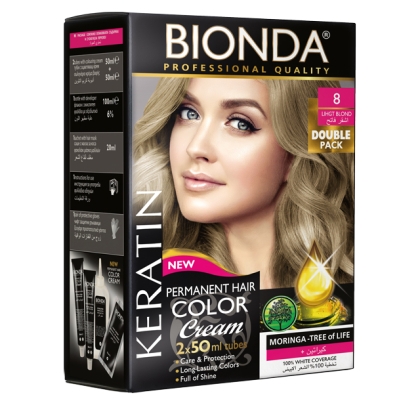 Боя за коса BIONDA Professional  2 x 50ml - 8 Светло рус
