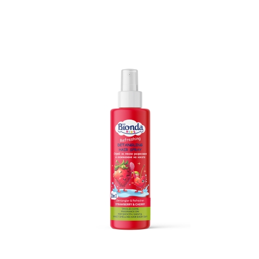 Kids’ 2-in-1 Detangling & Refreshing Hair Spray – Strawberry & Cherry